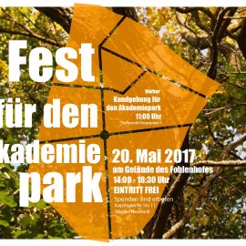 Einladung zum Fest für den Akademiepark