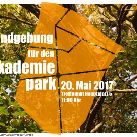 Einladung zur Kundgebung für den Akademiepark